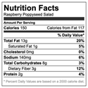 Nutrition label