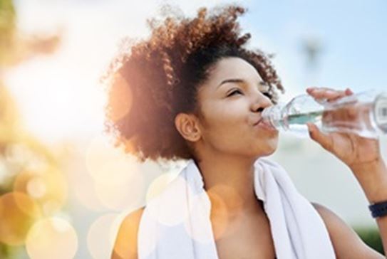 Woman drinking water