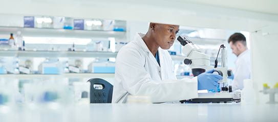 A researcher in a lab.