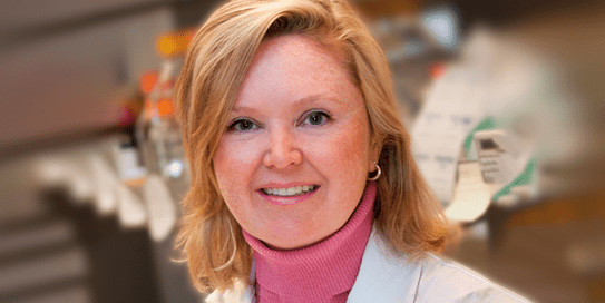 Dr Catherine O’Brien in a laboratory