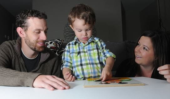 Tyler avec sa femme et son fils