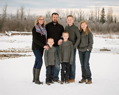 Sandra Blackwell with her family