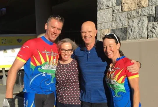 Officer Gary with other Cops for Cancer cyclists  