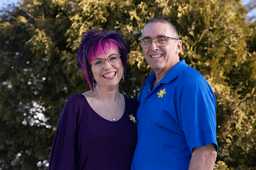 Bonnie and her husband Ben smiling