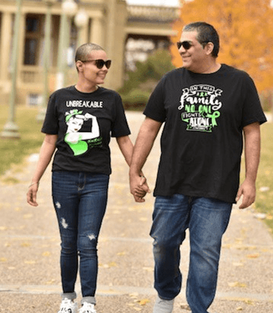 Harjeet and her husband.
