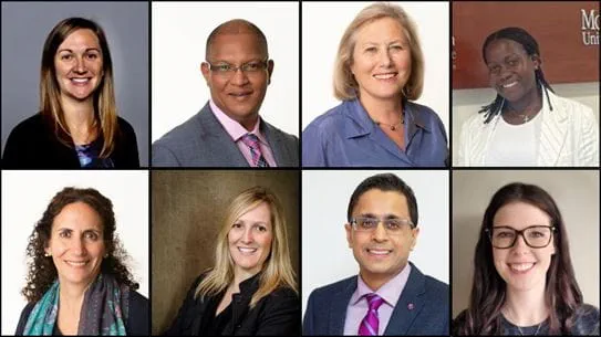 Dr Jenna Smith-Turchyn’s and her team’s standard head shots are grouped in a photo collage.