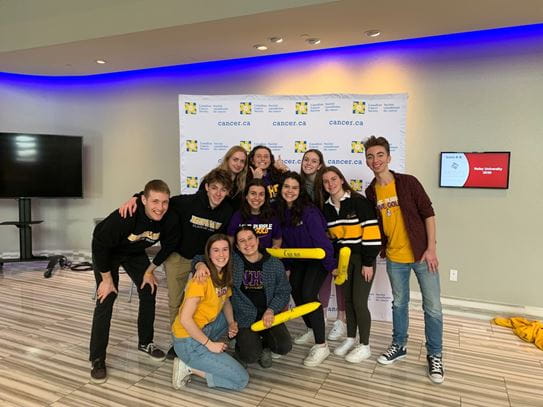 Jakob (far right) with a group of Relay For Life Youth participants.