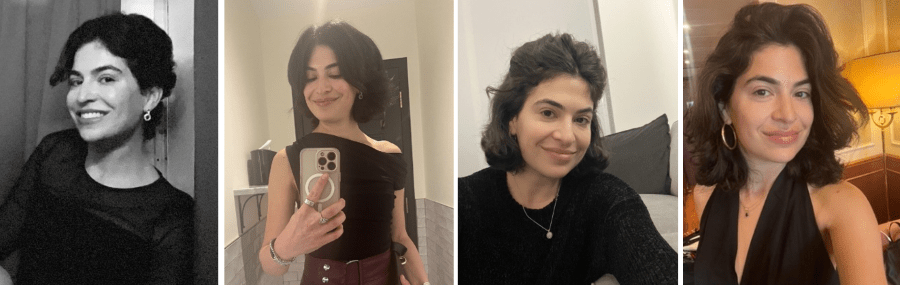 Four images of Robby’s hair getting longer.