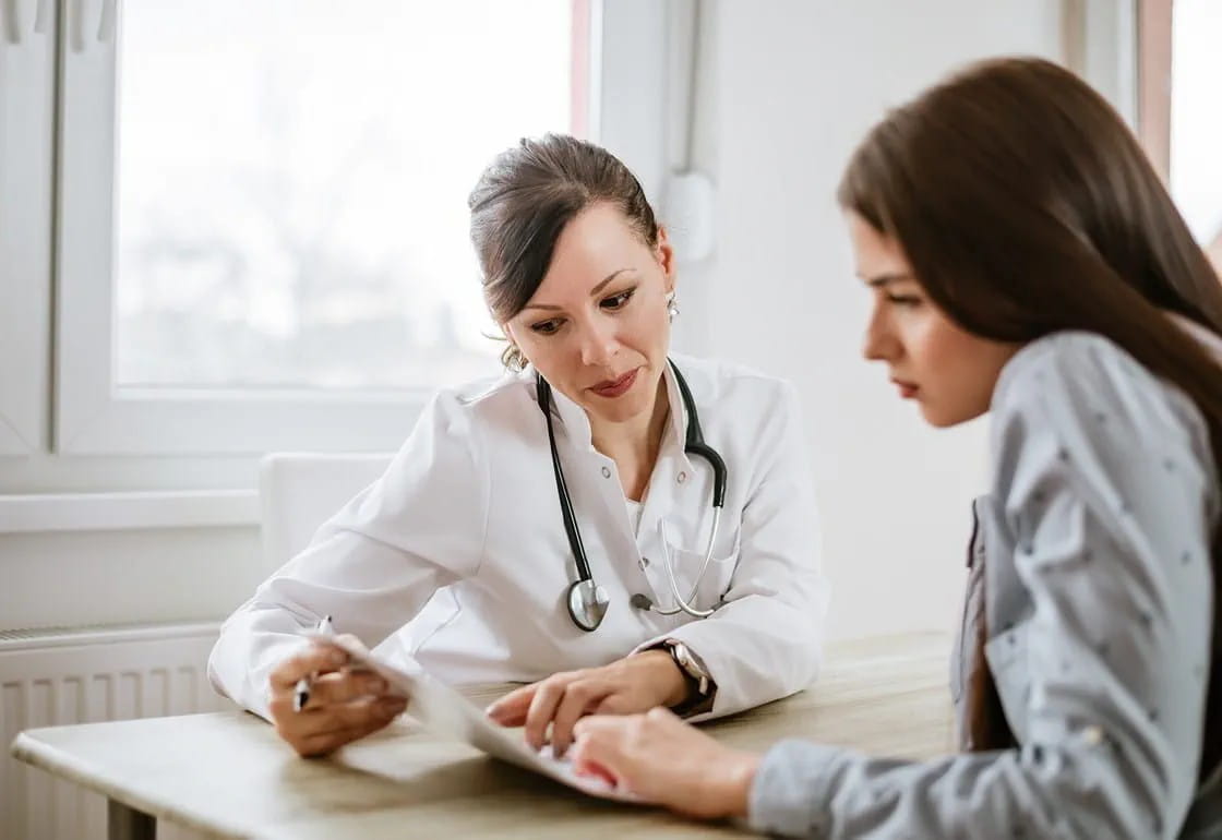 Patient getting test results explained to them