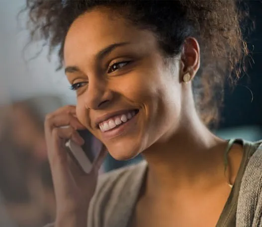 woman speaking on the phone