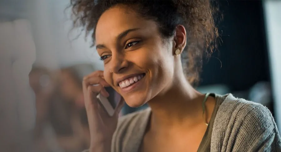 woman speaking on the phone