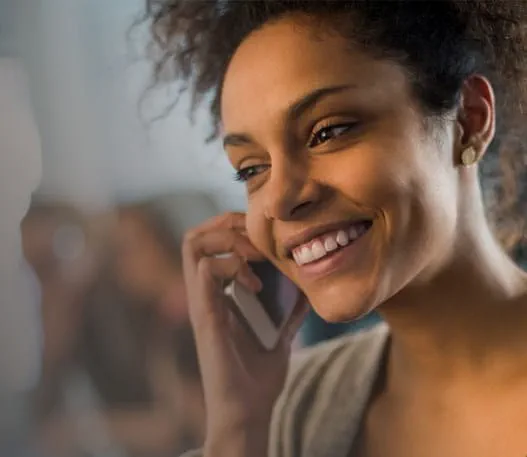 woman speaking on the phone