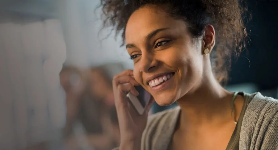 woman speaking on the phone