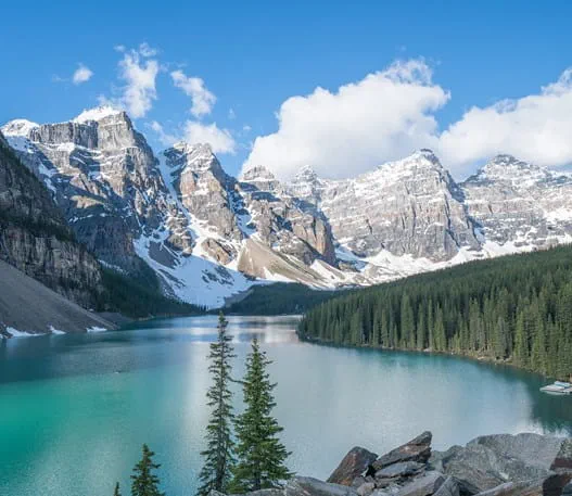 Landscape of Moraine Lake, Banff National Park