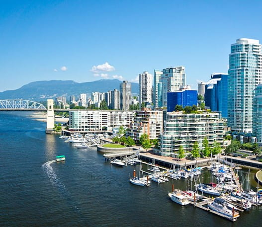 Vancouver skyline on a sunny day