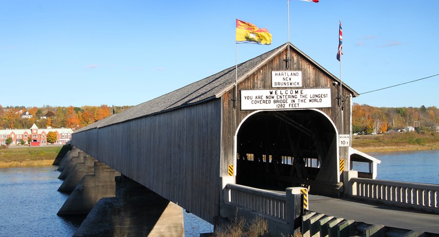 Pont couvert de Hartland au Nouveau-Brunswick