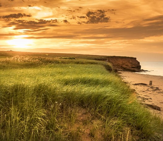 Dalvay Beach at sunset in Prince Edward Island