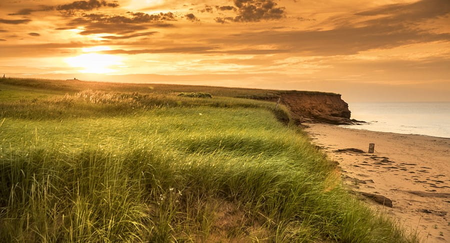 Dalvay Beach at sunset in Prince Edward Island