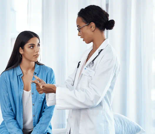 Doctor answering a patient’s questions