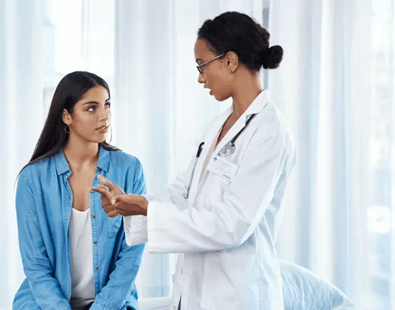 Doctor answering a patient’s questions