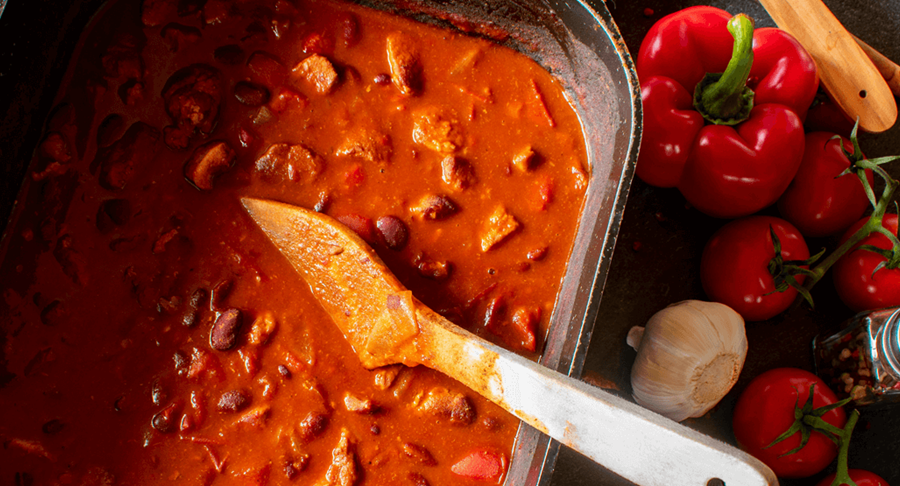 Une casserole de chili