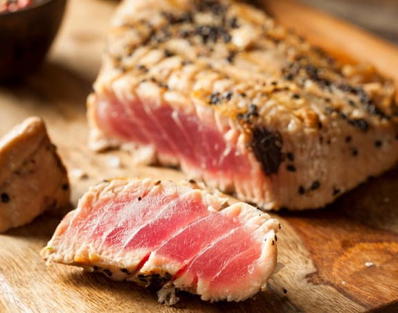 Cooked tuna steak