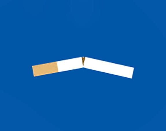 Cigarette cassée