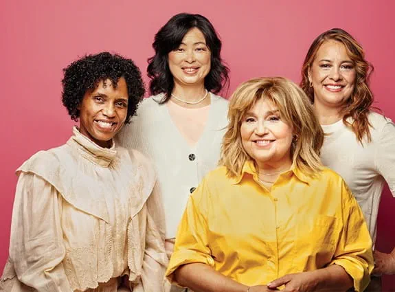 A group of women standing together