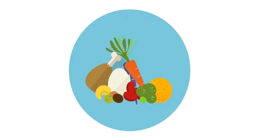 Variety of healthy foods