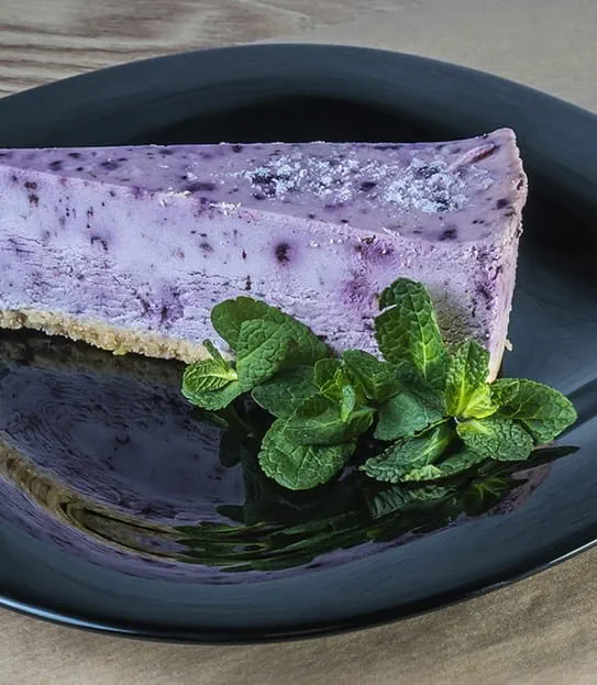 No-bake frozen blueberry pie
