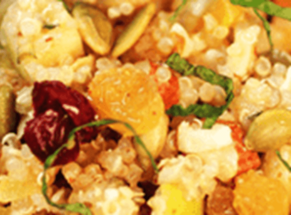 Nut and fruit quinoa salad
