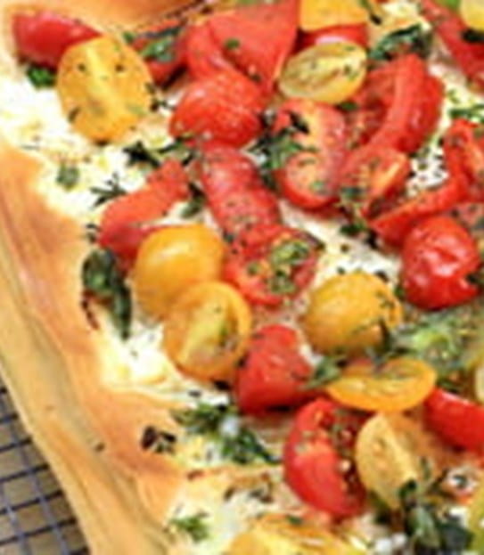 Tomato phyllo tart