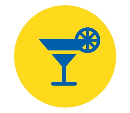 Icone d'un verre d'alcool pour limitez la consommation