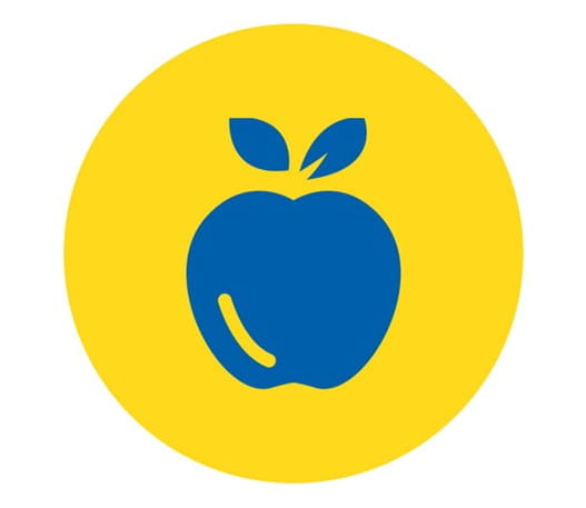 Icone d'un fruit pour favoriser la consommation de fruits, légumes et de fibres