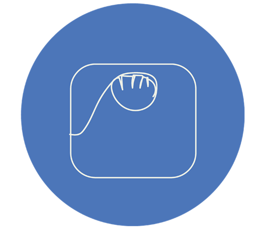Icon of a scale to maintain a healthy weight