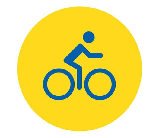 Icone d'une personne faisant du vélo pour favoriser les activités physiques
