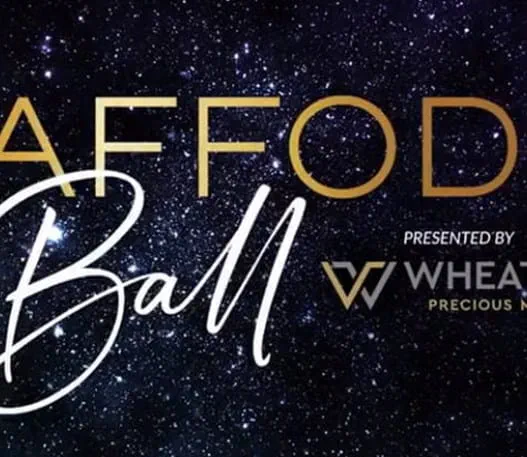 Daffodil Ball presented by Wheaton Precious Metals written over a field of stars