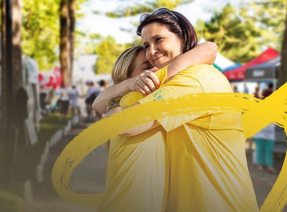 2 women hugging