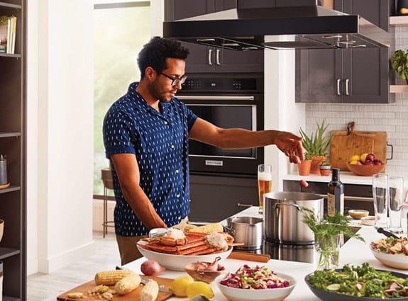 Person cooking in the kitchen