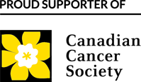 The Canadian Cancer Society logo with the words “proud supporter of” above it.
