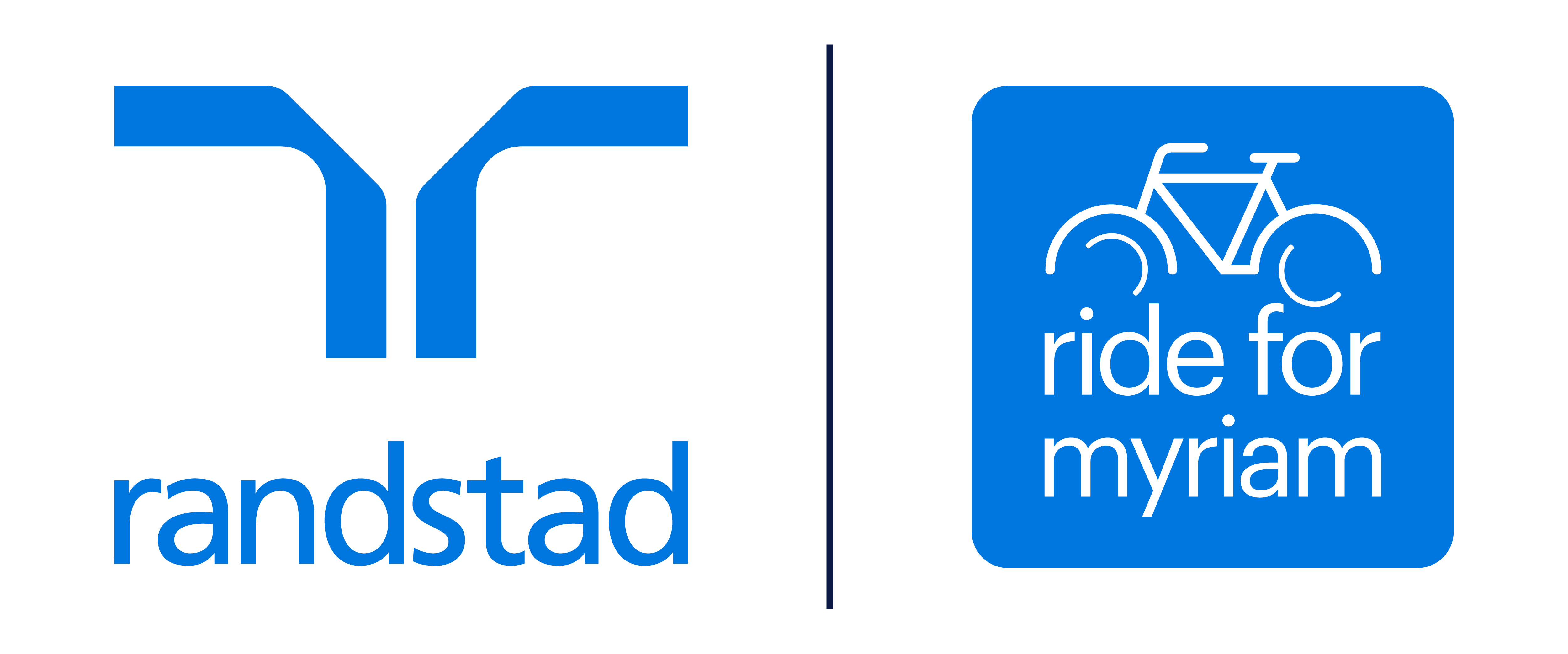 Randstad and Ride for Myriam logos