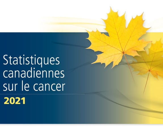 Photo de la couverture des Statistiques canadiennes sur le cancer 2021