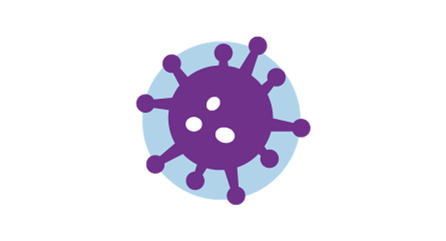 An icon of a purple virus.