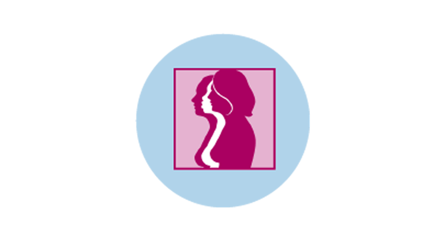Une icône représentant le cancer du sein avec 3 silhouettes de femmes de profil et le contour de leurs seins.