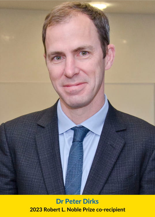 A photo of 2023 Robert L. Noble Prize co-recipient, Dr Peter Dinks.