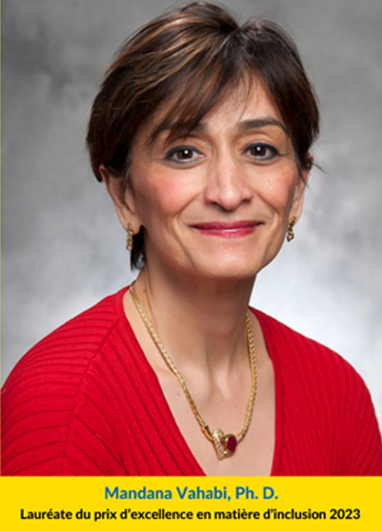 Mandana Vahabi, Ph. D. Lauréate, Prix d’excellence en matière d’inclusion 2023