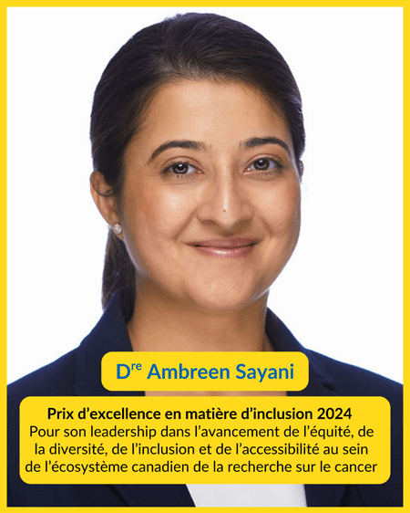 Dre Ambreen Sayani a reçu le prix d’excellence en matière d’inclusion 2024
