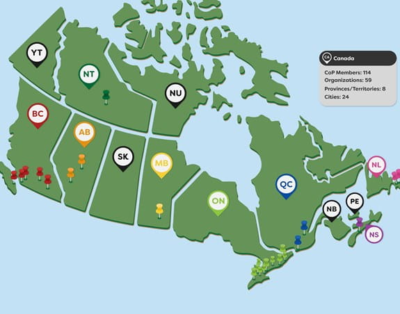 CoP June 2025 membership map
