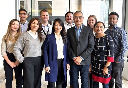CCS-funded researcher Dr Rayjean Hung (blue coat) and her team
