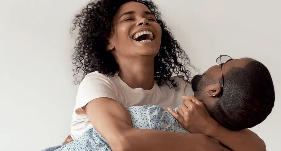 Two people hugging